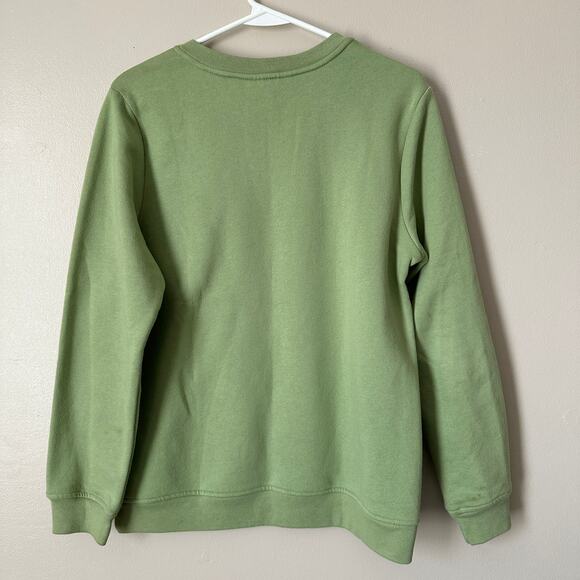 Breckenridge Vintage y2K Embellished Fox Sweatshirt Cottage Grandma Green SMALL - Picture 10 of 15
